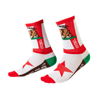 CALZINI ONEAL MTB PERFORMANCE SOCK CALIFORNIA V.22 RED/WHITE/BROWN