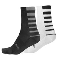 COOLMAX STRIPE 2 PAIA SOCKS BLACK