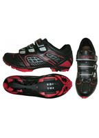 SCARPA MTB BLACK RED SILVER CON 3 VELCRI