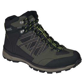 REGATTA SAMARIS MID II WATERPROOF DARK KHAKI/LIME PUNCH