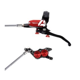 FRENO HOPE  TECH4 V4 BRAIDED REAR BLACK/RED
