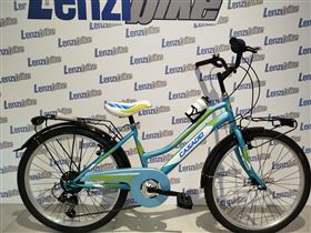 BICI BIMBA 24 LINCY COMPLETA  AZZURRO VERDE