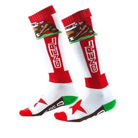 O'NEAL CALZINI PRO MX CALIFORNIA ROSSO / BIANCO / MARRONE