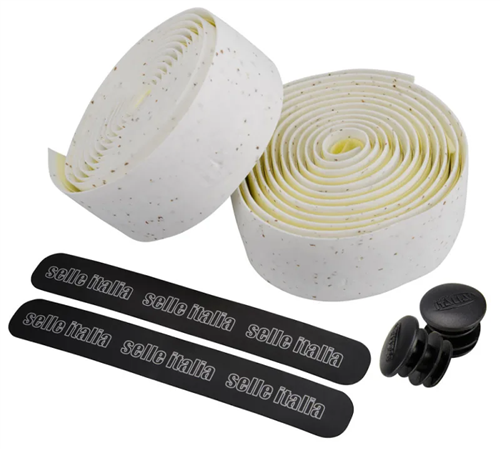 NASTRO MANUBRIO "SMOOTAPE" CORSA BIANCO + TAPPO NERO