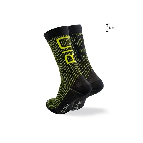 BIOTEX CALZA 3D FRESH NERO GIALLO FLUO 