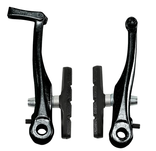 V-BRAKE IN ALLUMINIO PRESSOFUSO - H108MM X PATTINI: 55MM NERO