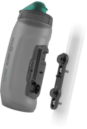 TWIST BOTTLE 590ML ANTIBACTERIAL TRASPARENTE BLACK + TWIST BIKE BASE