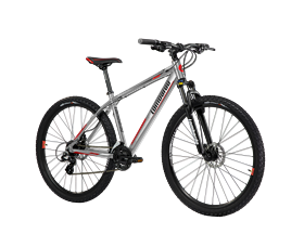 BICICLETTA MTB FRONT LOMBARDO SESTRIERE 300 SILVER LUNAR - BLACK-RED GLOSSY