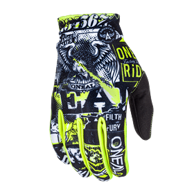 ONEAL MATRIX YOUTH GLOVE ATTACK BLACK NEON YELLOW FLUO